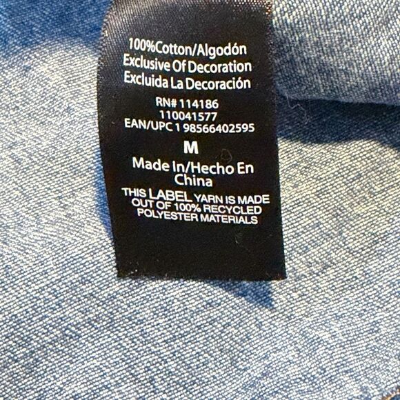 FRYE Women’s Blue Long Sleeve Denim Shirt Dress Size Medium - Picture 5 of 6